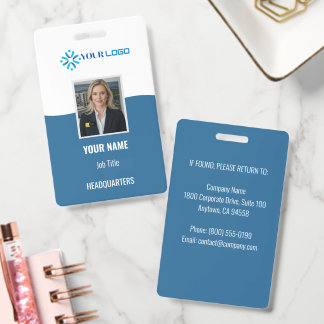 Custom Corporate Employee Badge Photo ID | Logo