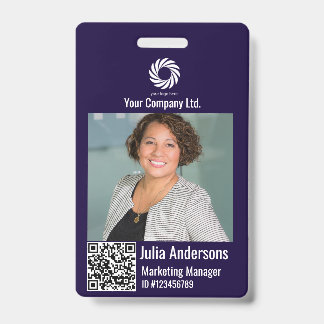 Custom Corporate Employee ID Badge – Teal Prof