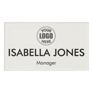Custom Corporate Logo   Minimalist Luxury Name Tag