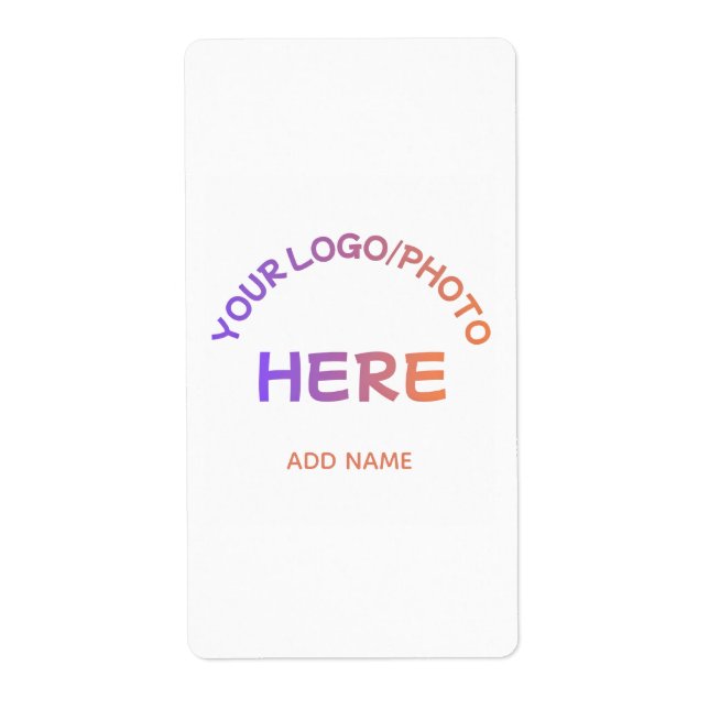 Custom Corporate Logo Name Business Shipping Label (Front)