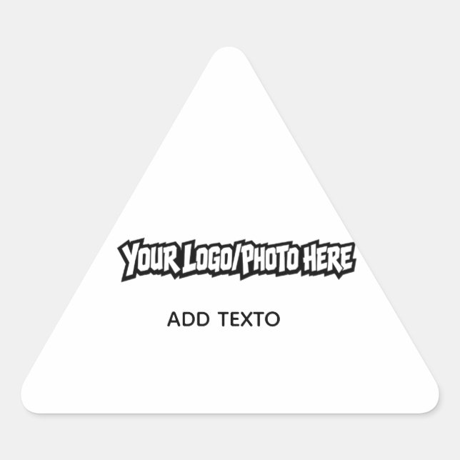 Custom Corporate Logo Name Triangle Sticker (Front)