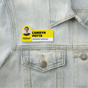 Custom Corporate Logo Photo ID Title Employee Name Tag