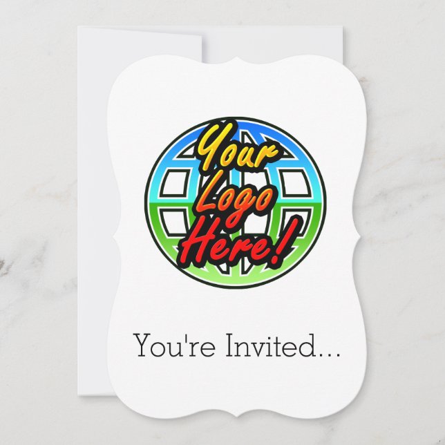 Custom Corporate or Promotional Imprinted Logo Invitation (Front)