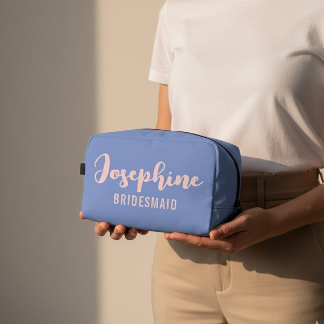 Custom Cosmetic Bag Gift for Bridal Party & Bride (Custom Bridesmaid Cosmetic Bag – Custom Makeup Pouch Gift for Bridal Shower or Bachelorette Party)