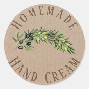 custom cosmetic rustic olive oil product label