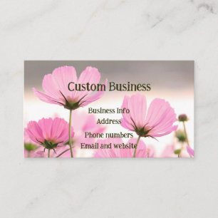 Custom Cosmos Garden Flowers Floral Business Card