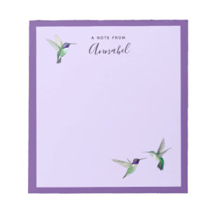 Custom Costa's Hummingbirds Notepad