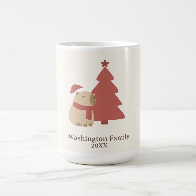 Custom Cosy Capybara Christmas Coffee Mug (Center)