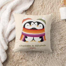 Custom Cosy Lesbian Penguins Christmas