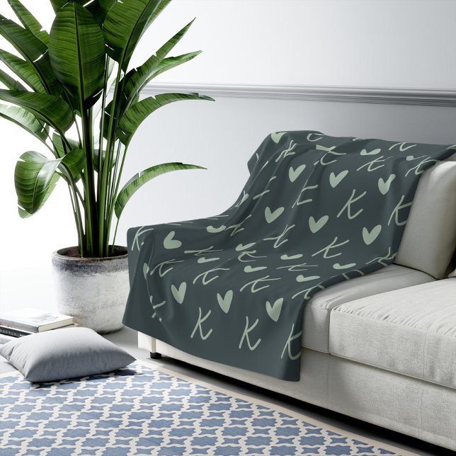 Custom Cosy Monogram Blanket, Warm Gift for Women Sherpa Blanket (custom initial blanket, personalized name blanket, monogram Sherpa blanket, wedding gift blanket)