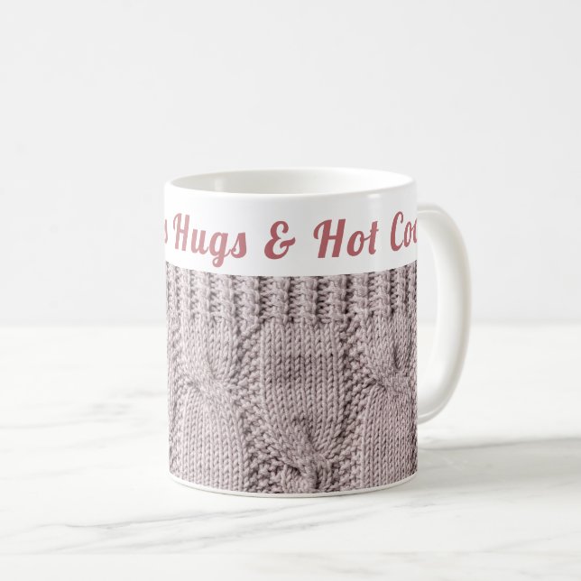 Custom Cosy Winter | Hugs & Hot Cocoa  Coffee Mug (Front Right)