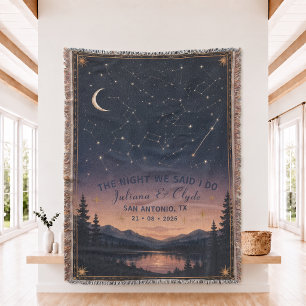 Custom Cotton Anniversary Gif Woven Throw Blanket