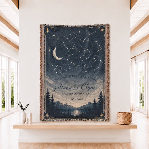 Custom Cotton Anniversary Gif Woven Throw Blanket