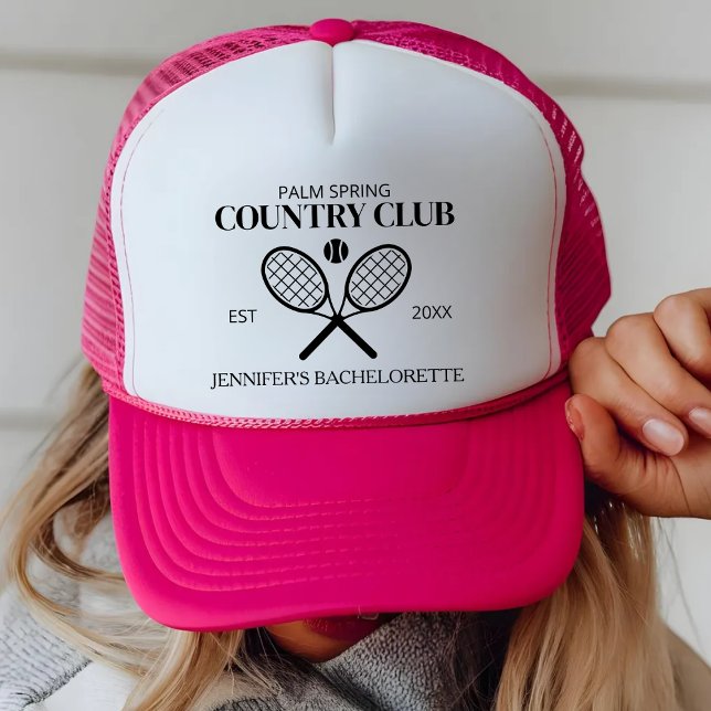 Custom Country Club Bachelorette Party Club Bach Trucker Hat (Creator Uploaded)