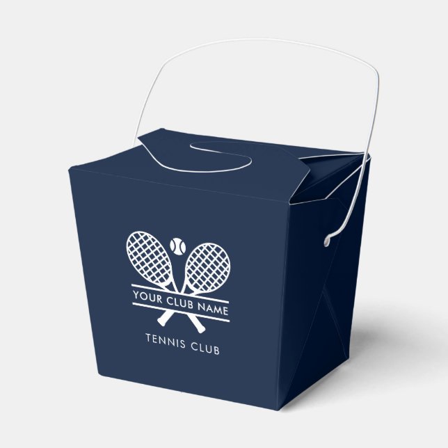 Custom Country Club Name Lawn Tennis Team Players Favour Box (Front Side)
