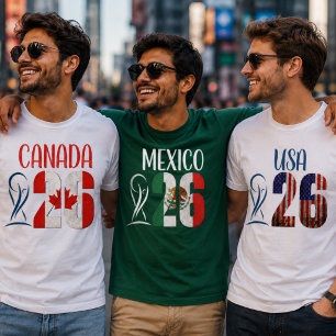 Custom Country Flag names 2026 World Cup Gifts T-Shirt