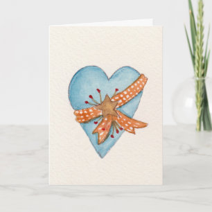 Custom Country Heart Valentine's Day Card
