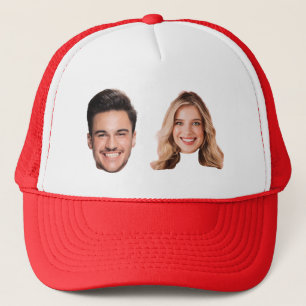 Custom Couple Face Love Hat   Anniversary Gift