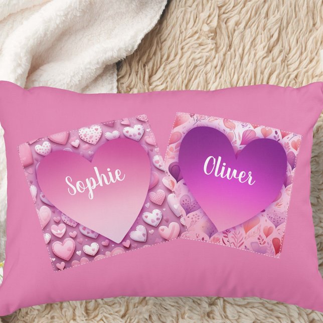 Custom Couple Heart Decorative Cushion (Creator Uploaded)
