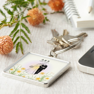 Custom Couple Illustration Gift– Key Ring