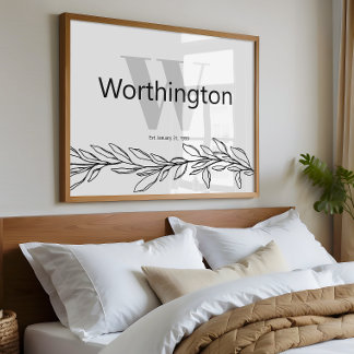 Custom Couple Last Name Wedding Sign Gift