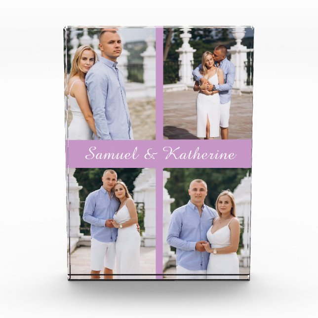 Custom Couple Love Script Acrylic Photo Block