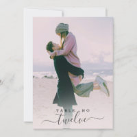 Custom Couple Photo Hand Lettered Script Wedding