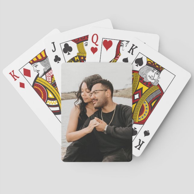 Custom Couple Photo Keepsake Playing Cards (Back)