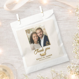 Custom Couple Photo Wedding Favour Seed Packet Env Bags