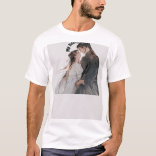 Custom Couple Portrait Photo T-Shirt Personalise
