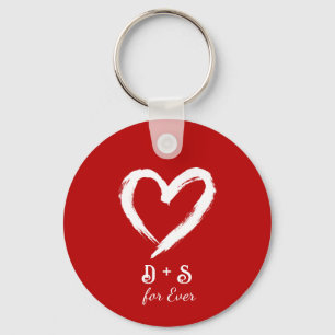 Custom Couple Valentine Keychain
