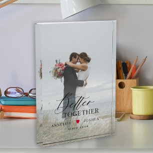 Custom couple wedding anniversary photo block