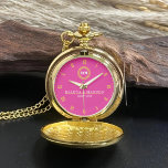 Custom Couples  Monogram Wedding Anniversary Gift Watch<br><div class="desc">Couple Names Monogram Minimal Style Pink Background, Yellow Roman Numerals Celebrate love with this minimalist custom monogram watch, featuring a soft pink background and elegant yellow Roman numerals. This personalized timepiece is designed for couples who appreciate modern simplicity and timeless elegance. Customizable with your names or initials, it makes an...</div>