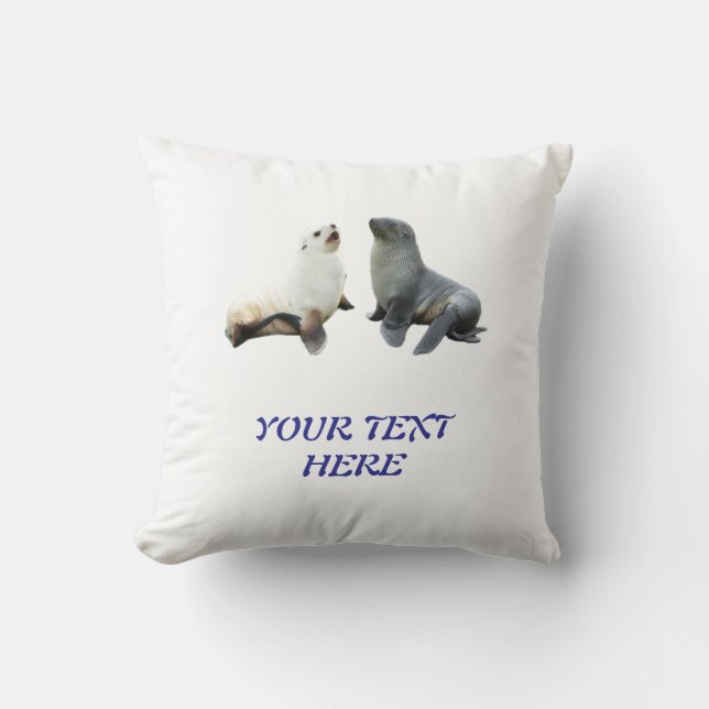 Custom Couples Photo Text T-Shirt Template Cushion (Front)