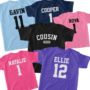 Custom Cousin Crew Matching Personalised With Name T-Shirt