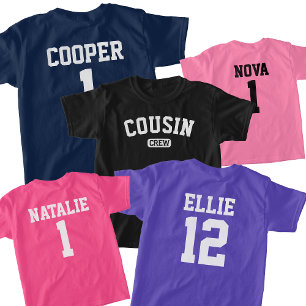 Custom Cousin Crew Matching Personalised With Name T-Shirt
