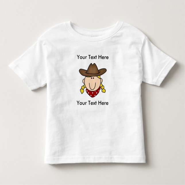 CUSTOM COW GIRL BLOND T-Shirt (Front)
