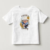 Custom Cowboy Photo Text Sunflower Accent