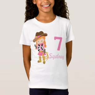 Custom Cowgirl Birthday T-Shirt