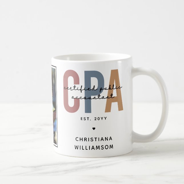 Custom CPA Certified Public Accountant 2 Photo Coffee Mug (Right)
