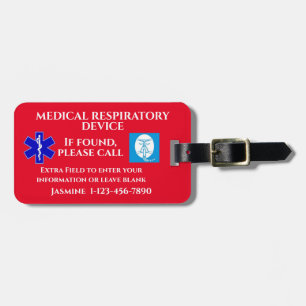 Custom CPAP Machine Carry-On Luggage Tag