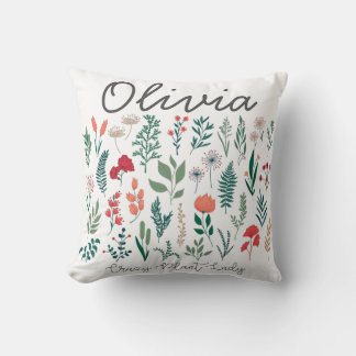 Custom crazy plant lady botanical plants lover cushion