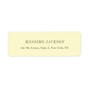 Custom cream personalised minimalist address name