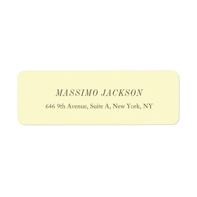 Custom cream personalised minimalist address name (Front)