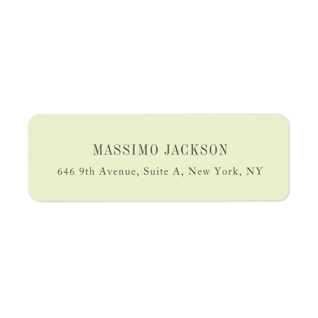 Custom cream personalised minimalist address name (Front)
