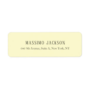 Custom cream personalized minimalist address name