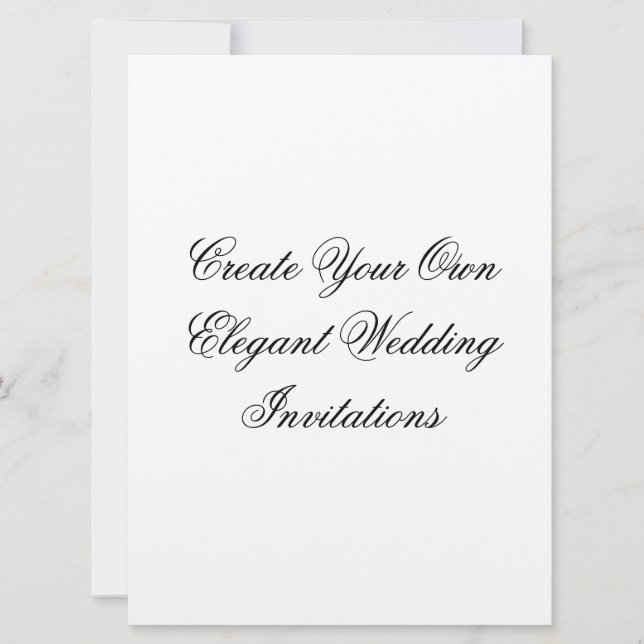 Custom Cream Wedding Invitations Create Your Own (Front)