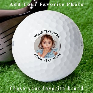 Custom Create Golfer Personalised Modern Photo  Golf Balls
