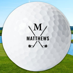 Custom Create Golfer Personalized Monogram & Name Golf Balls