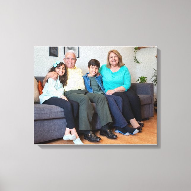 Custom Create Personalised Family Photo Canvas Print (Front)